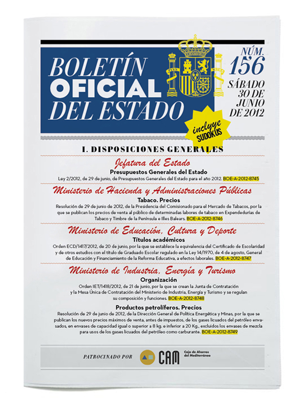 El Gobierno presenta un nuevo BOE a todo color que admitirá anuncios de contactos para financiarse.