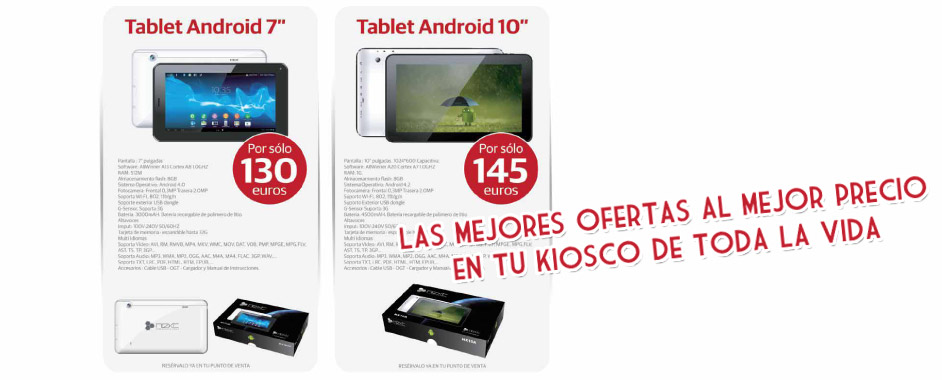 Nueva promoción de tablets Android