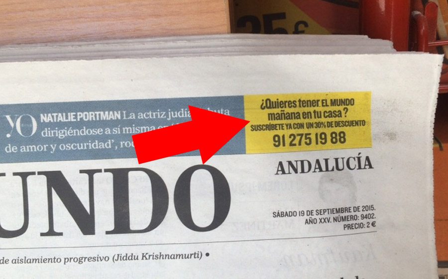 Reacción inmediata de los/as vendedores/as de Prensa de Granada ante el anuncio de el periódico El Mundo