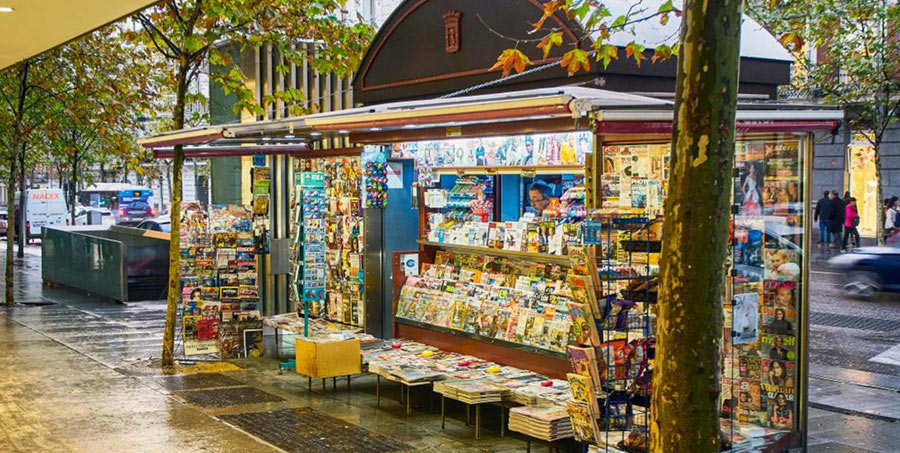 Los periódicos y revistas representa sólo el 50% de los ingresos de los quioscos